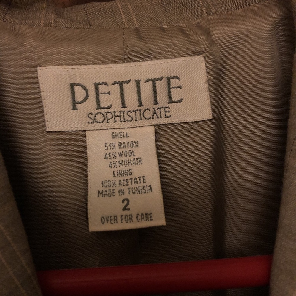 Taupe/grey/beige blazer with subtle plaid design - Picture 5 of 5